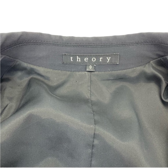 Theory Stretch Wool Equestrian Style Jacket Size 0 Black - Picture 14 of 16
